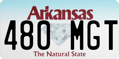 AR license plate 480MGT