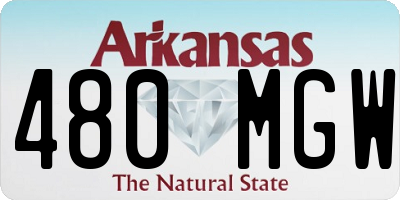 AR license plate 480MGW