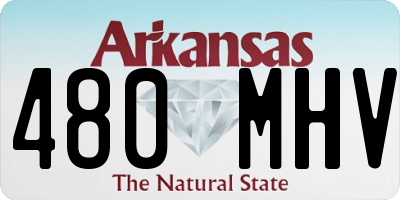 AR license plate 480MHV
