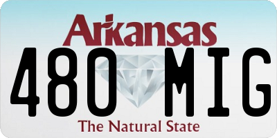 AR license plate 480MIG
