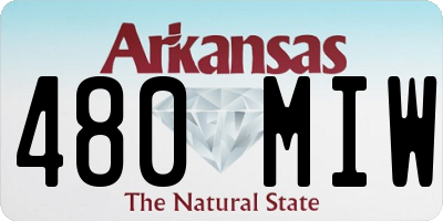 AR license plate 480MIW