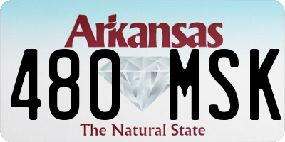 AR license plate 480MSK
