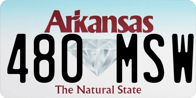 AR license plate 480MSW