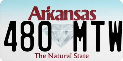 AR license plate 480MTW