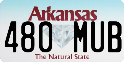 AR license plate 480MUB