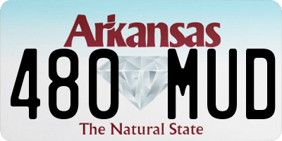 AR license plate 480MUD