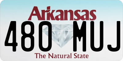 AR license plate 480MUJ