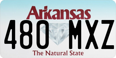 AR license plate 480MXZ
