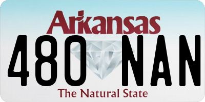 AR license plate 480NAN