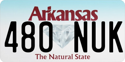AR license plate 480NUK
