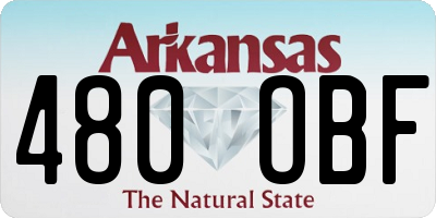 AR license plate 480OBF