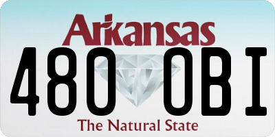 AR license plate 480OBI