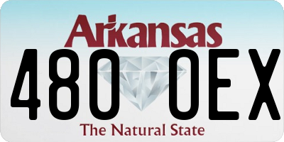 AR license plate 480OEX