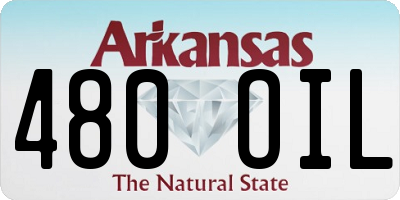 AR license plate 480OIL