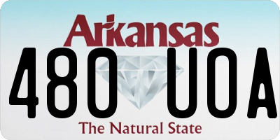 AR license plate 480UOA