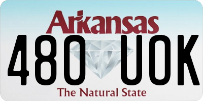 AR license plate 480UOK