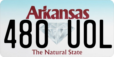 AR license plate 480UOL