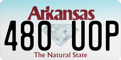 AR license plate 480UOP