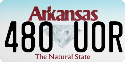 AR license plate 480UOR