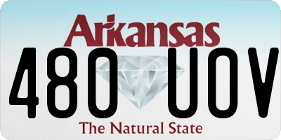 AR license plate 480UOV