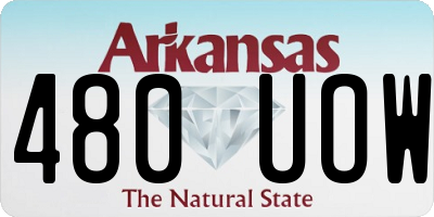 AR license plate 480UOW