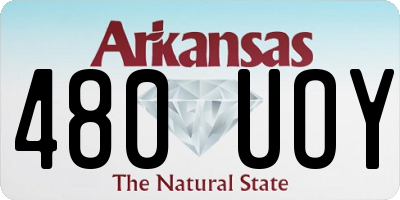 AR license plate 480UOY