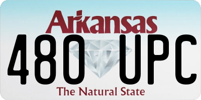 AR license plate 480UPC