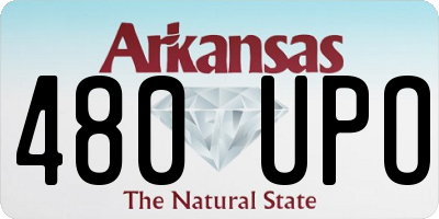 AR license plate 480UPO