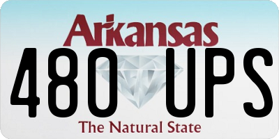 AR license plate 480UPS