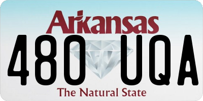 AR license plate 480UQA