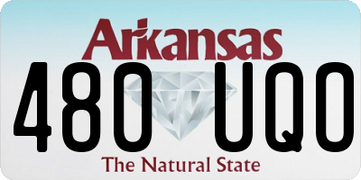 AR license plate 480UQO