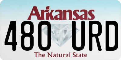 AR license plate 480URD