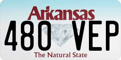 AR license plate 480VEP