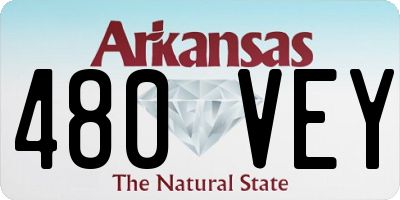 AR license plate 480VEY