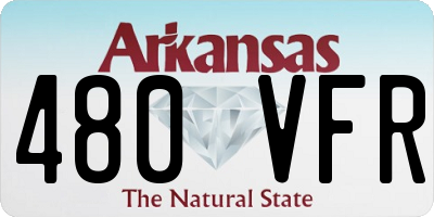 AR license plate 480VFR