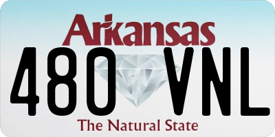 AR license plate 480VNL
