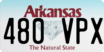 AR license plate 480VPX