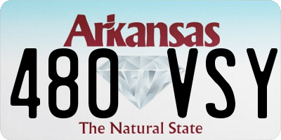 AR license plate 480VSY