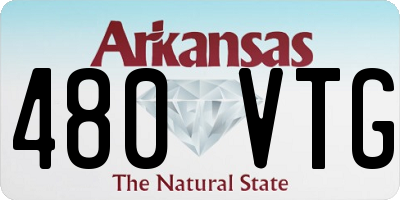 AR license plate 480VTG