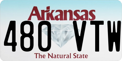 AR license plate 480VTW
