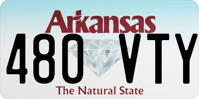 AR license plate 480VTY
