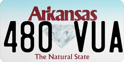 AR license plate 480VUA