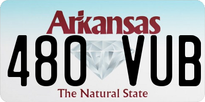 AR license plate 480VUB