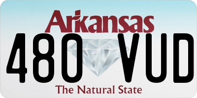 AR license plate 480VUD