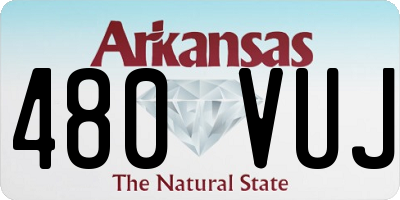 AR license plate 480VUJ