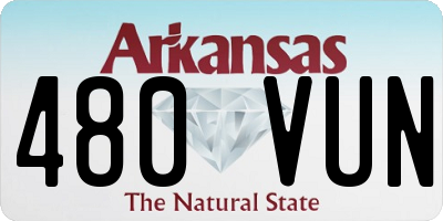 AR license plate 480VUN
