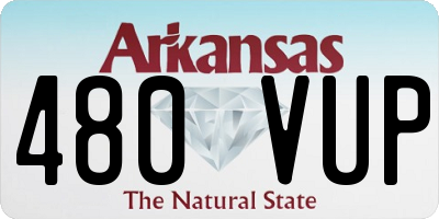 AR license plate 480VUP