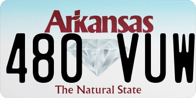 AR license plate 480VUW