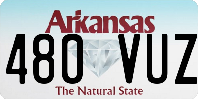 AR license plate 480VUZ
