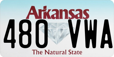 AR license plate 480VWA